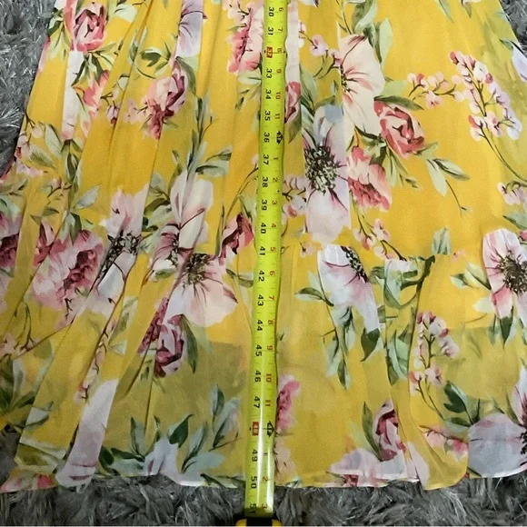 Vince Camuto Yellow Asymmetrical Ruffled Sundress - Picture 9 of 11